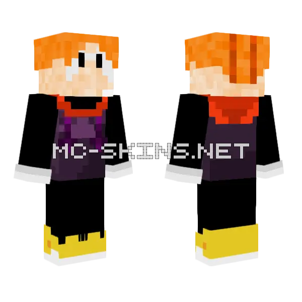 Fixed Rayman Minecraft skin, front and back