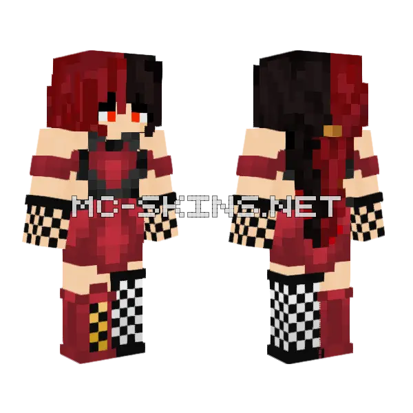Fixed Rose Minecraft skin, front and back