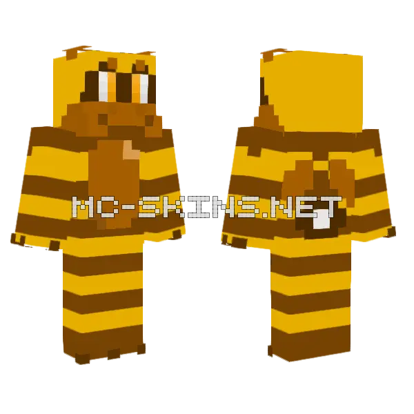 Fizzy Bee Minecraft skin, front and back