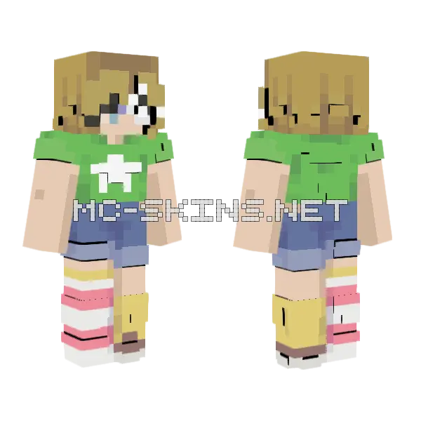 Fizzy Soda FS Minecraft skin, front and back