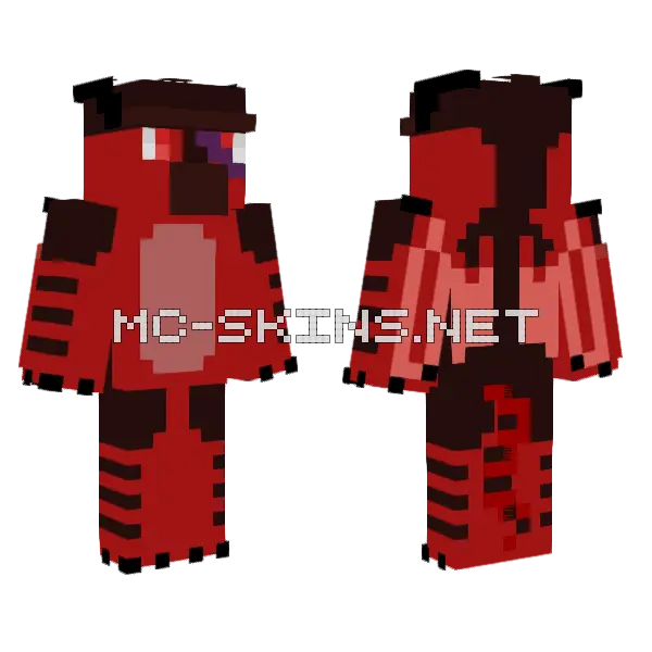 Flame Wof Minecraft skin, front and back