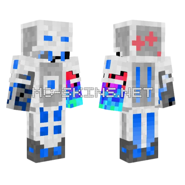 Flaming Vine Minecraft skin, front and back