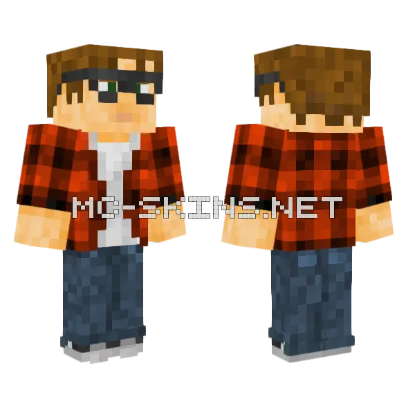 Flannel Shirt Cowboy, front and back