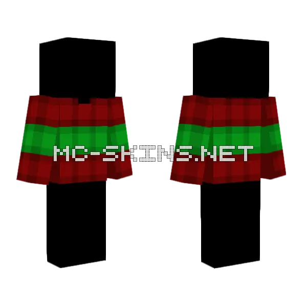 Flannel Sweater Long Sleeves Minecraft skin, front and back