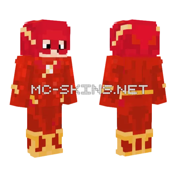 Flash 2023 Minecraft skin, front and back
