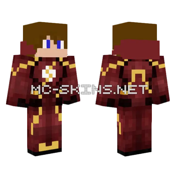 Flash Costume Minecraft skin, front and back