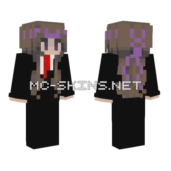 Flaska Suit Minecraft skin, front and back
