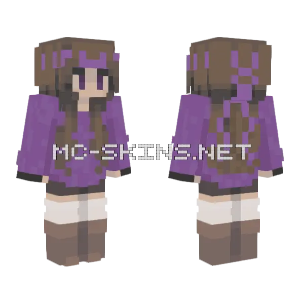 Flaska Witch Skin Minecraft skin, front and back