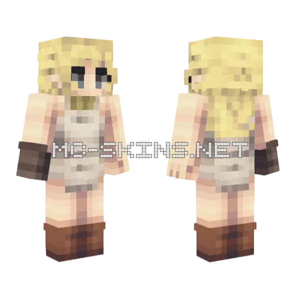 Fleki Dungeon Meshi Minecraft skin, front and back