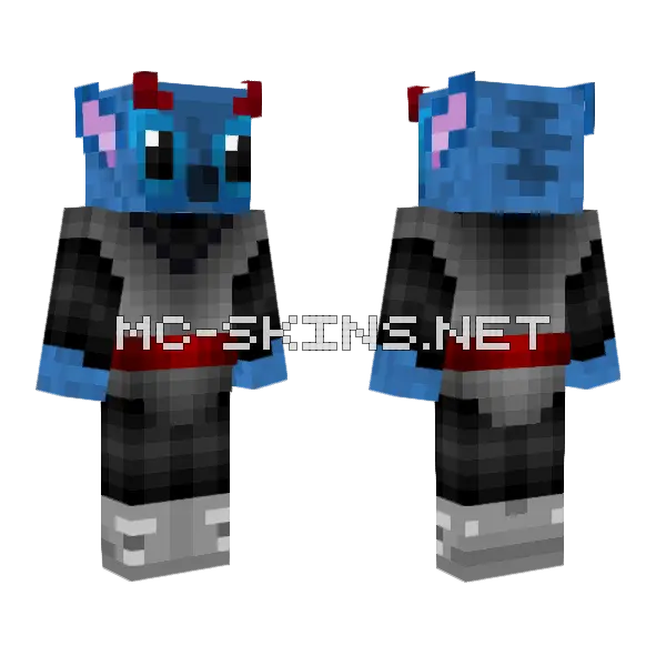 Flex Vega Black Goku Minecraft skin, front and back