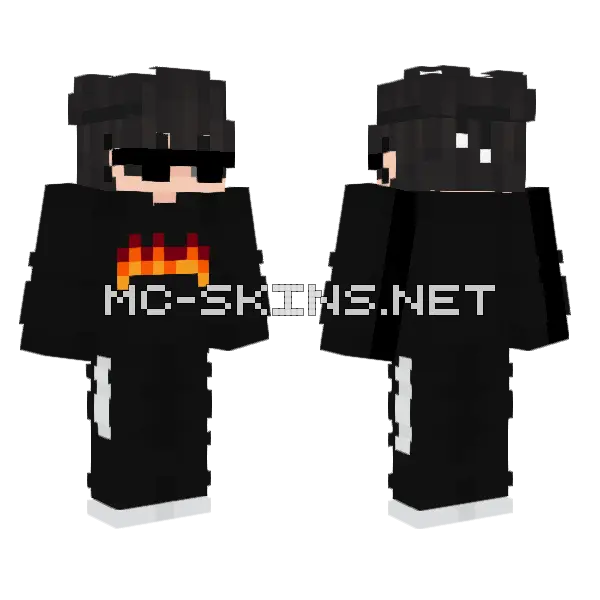 Flint Minecraft skin, front and back