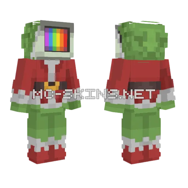 Flinthuy The Grinch Minecraft skin, front and back