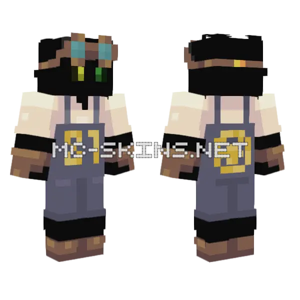 Flipping 87 Engineer Outfit Minecraft skin, front and back