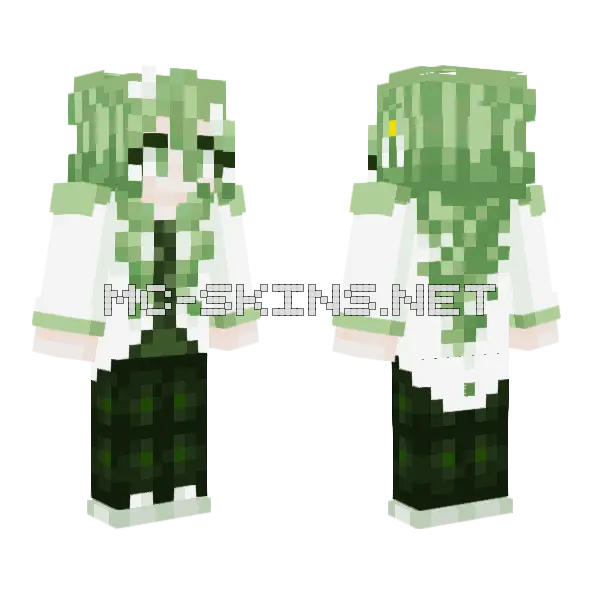 Flora Minecraft skin, front and back