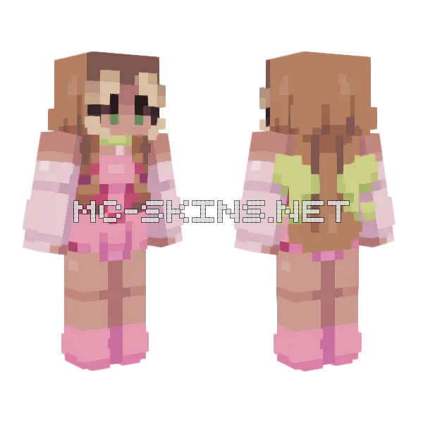 Flora Minecraft skin, front and back