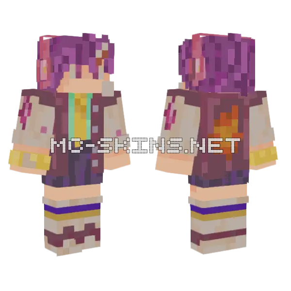 Flora Skin2 Path Nowhere Minecraft skin, front and back