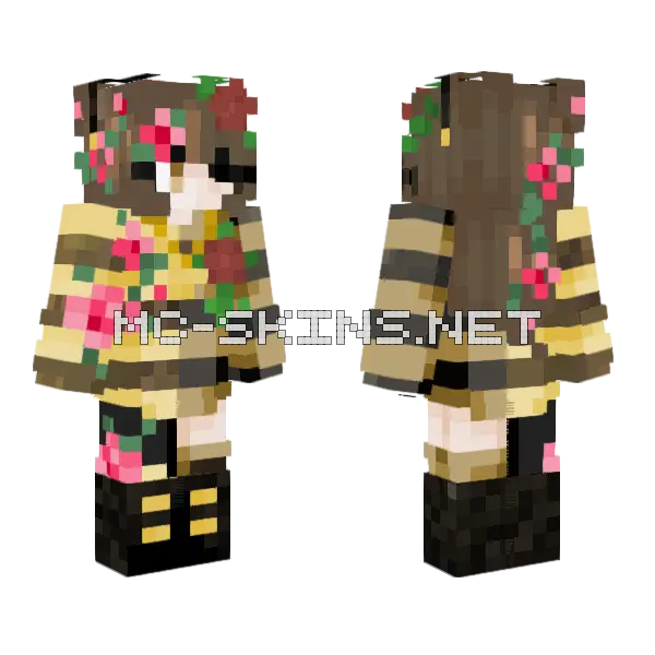 Floral Bee Keeper, front and back