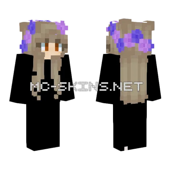 Floral Haired Girl, front and back