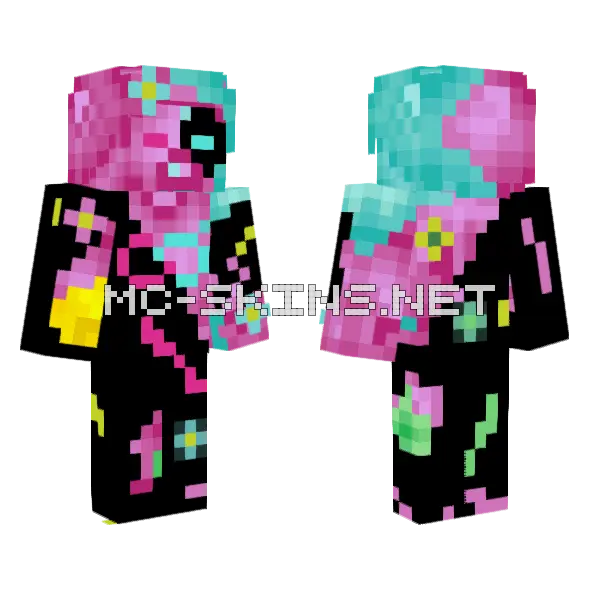 Flower Balance Minecraft skin, front and back