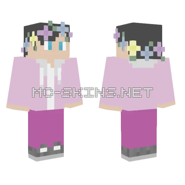 Flower Eggz Minecraft skin, front and back