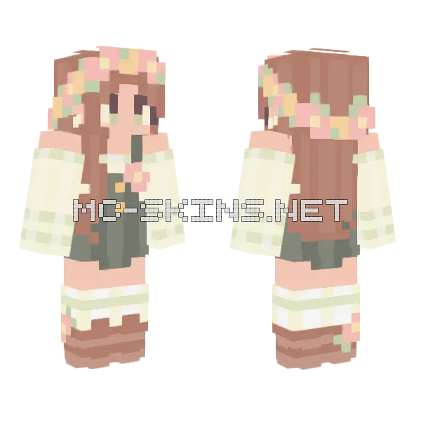 Flower Fairy Rce Minecraft skin, front and back