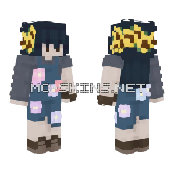 Flower Fields Ce Minecraft skin, front and back