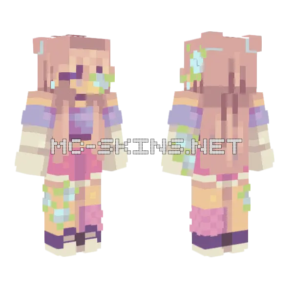 Flower Fields RCE Minecraft skin, front and back