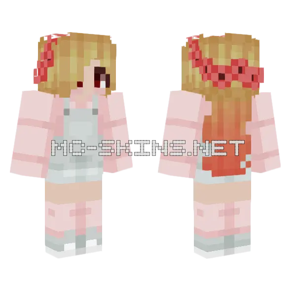 Flower Gal Minecraft skin, front and back