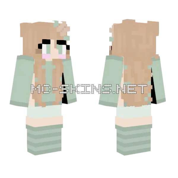 Flower Girl Minecraft skin, front and back