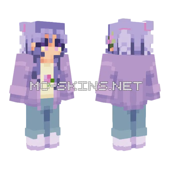 Flower Girl Minecraft skin, front and back