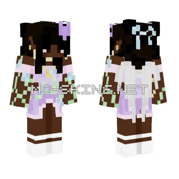Flower Girl Minecraft skin, front and back
