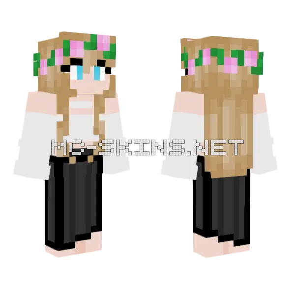 Flower Girl Edit Minecraft skin, front and back