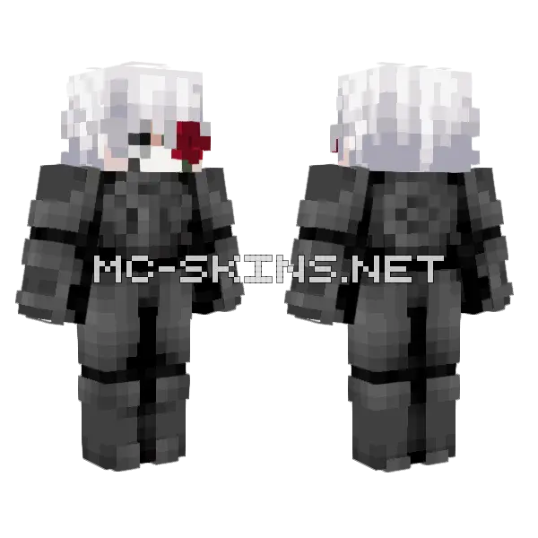 Flower Warrior Minecraft skin, front and back