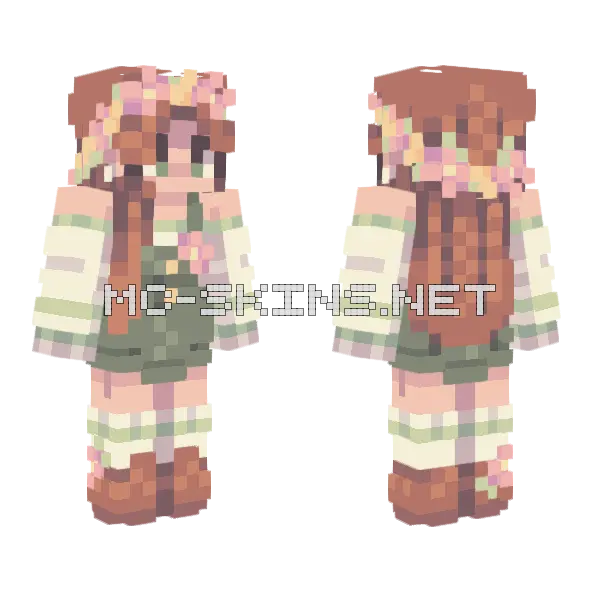 Flowering Up Rce Minecraft skin, front and back