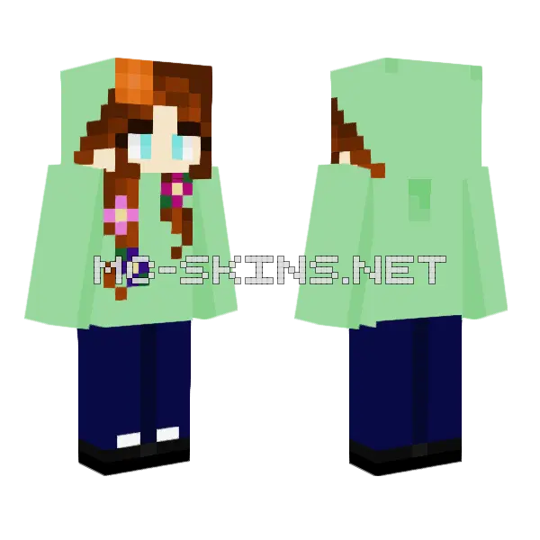 Flowers Minecraft skin, front and back