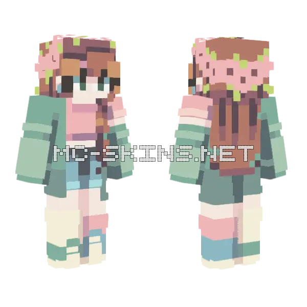 Flowers And Lilypads RCE Minecraft skin, front and back