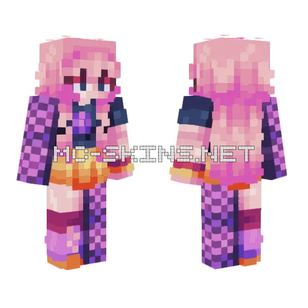 Flowers Girl Minecraft skin, front and back