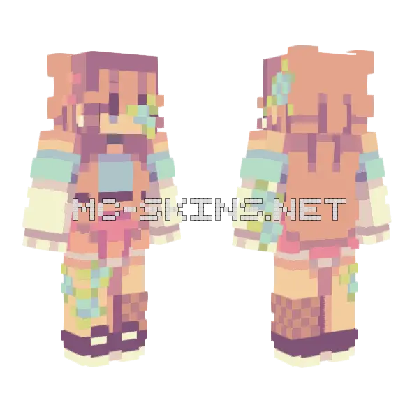 Flowers In The Sand Rce Minecraft skin, front and back