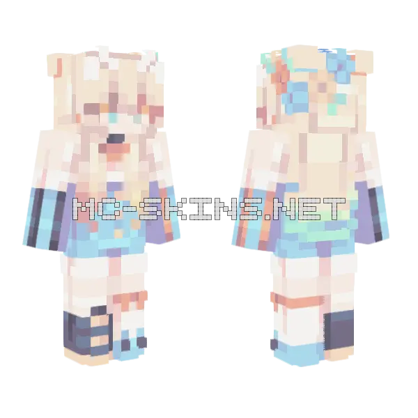 Flowers Tourney Pause Day 7 Minecraft skin, front and back