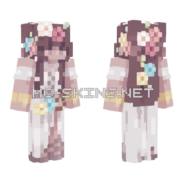 Flowers Tr3 Ce Minecraft skin, front and back