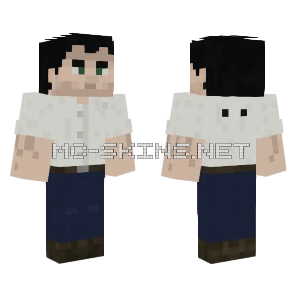 Fluffigerbatman Minecraft skin, front and back
