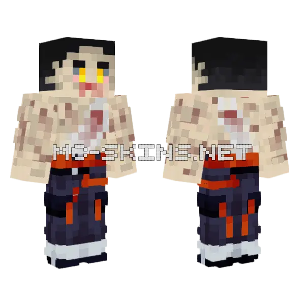 Fluffigerboruto Boy Minecraft skin, front and back
