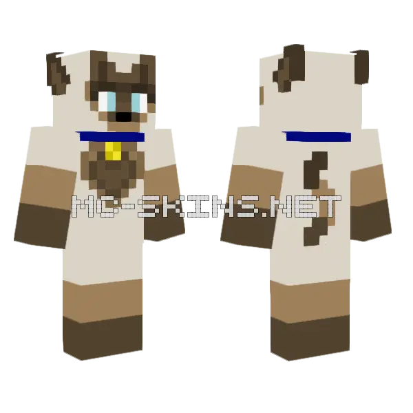 Fluffy The Cat Minecraft skin, front and back