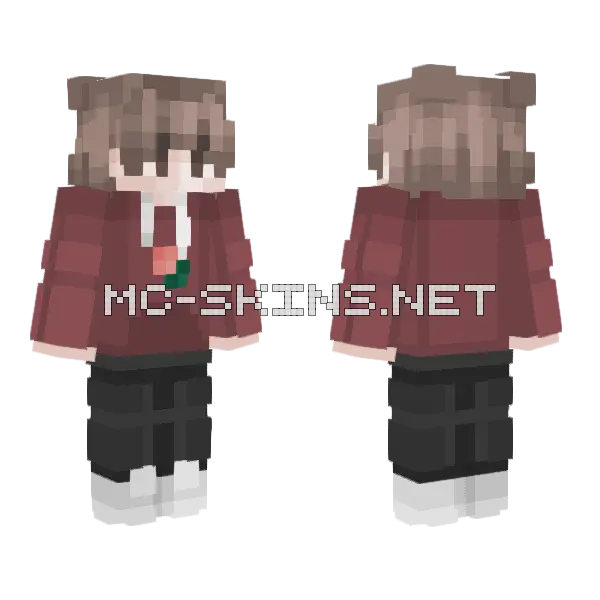 Fluffy X Swam Minecraft skin, front and back