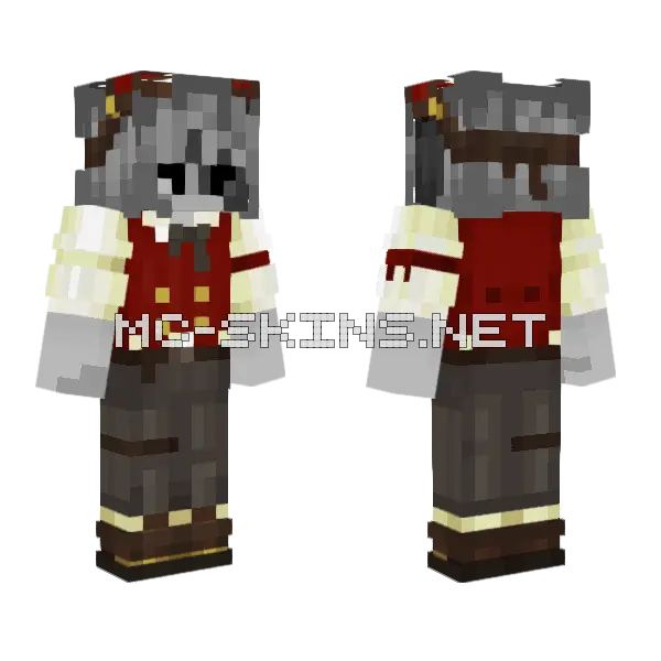 Flumppis Red Coat Minecraft skin, front and back