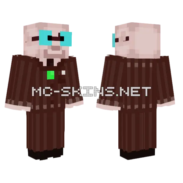 Flunky Minecraft skin, front and back