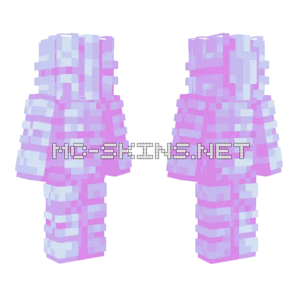 Fluorescence Minecraft skin, front and back