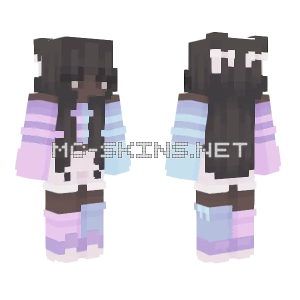 Flutes Girl Minecraft skin, front and back