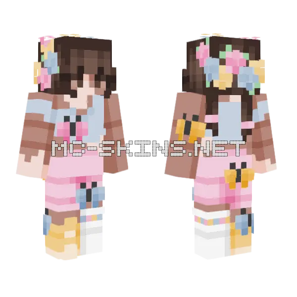 Flutter Rce Minecraft skin, front and back