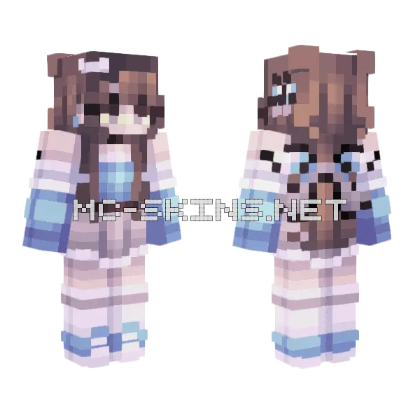 Fly Away Little Butterfly Minecraft skin, front and back